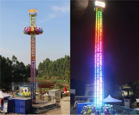 Thrill Amusement Park Turbe Drop Mega Drop Zone Ride للبيع